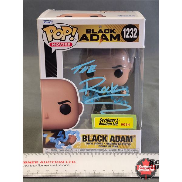 Autographed Funko POP Vinyl Figure : Black Adam - The Rock (Box Measures : 6-1/2"H x 4-1/2"W x 3-1/2