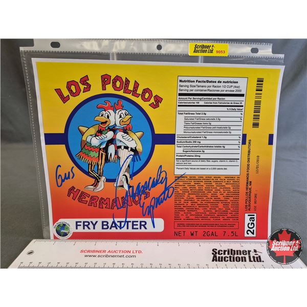 Autographed Ephemera : Breaking Bad - Los Pollos - Giancarlo Esposito "Gus"