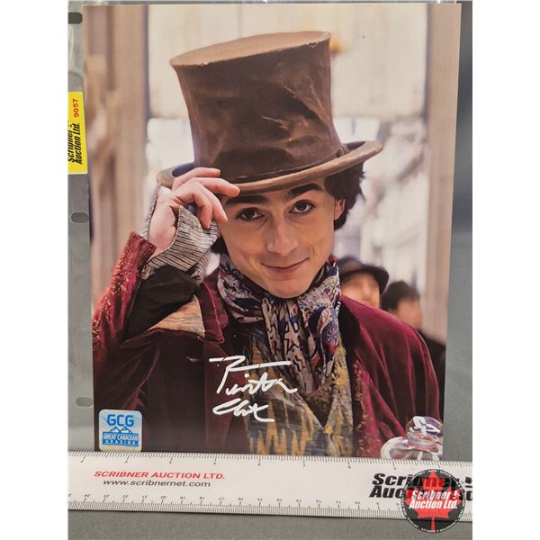 Autographed 8x10 Photo : Charlie & The Chocolate Factory - Timothee Chalamet (Certified : GCG)