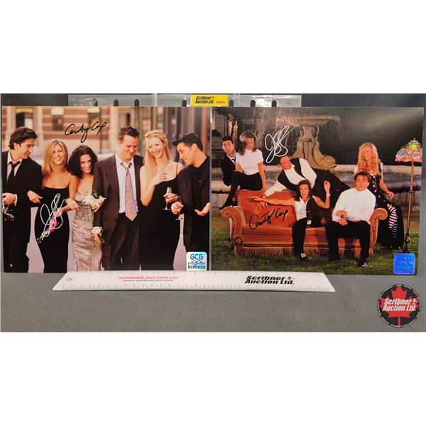Autographed 8x10 Photos (2) : Friends - Courtney Cox & Jennifer Aniston (Certified : GCG)