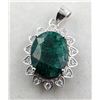 Image 1 : 2.6 ct Certified Silver Emerald Gemstone Pendant ($4,230 Appraisal) (Inv #SR026)