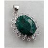 Image 3 : 2.6 ct Certified Silver Emerald Gemstone Pendant ($4,230 Appraisal) (Inv #SR026)