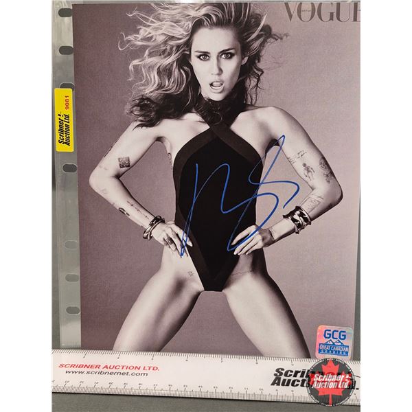 Autographed 8x10 Photo : VOGUE - Miley Cyrus (Certified : GCG)