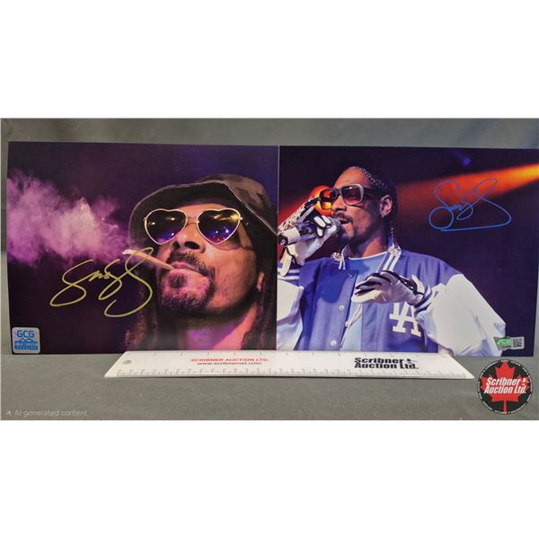Autographed 8x10 Photos (2) : Snoop Dog (Certified : GCG & ACE Authentics)