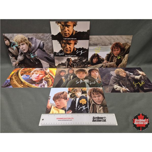 Autographed Photos (7) : Lord Of The Rings & Goonies/Rudy - Elijah Wood & Sean Astin