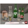 Image 1 : Collector Combo :  - Twang Root Beer Soda Can (Measures : 7-1/2"H) - Glass Milk Bottle 1L (Measures 