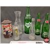 Image 5 : Collector Combo :  - Twang Root Beer Soda Can (Measures : 7-1/2"H) - Glass Milk Bottle 1L (Measures 