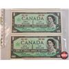 Image 3 : Canada $1 Bills 1967 Centennial (4 Bills) : Beattie/Rasminsky 1867 1967