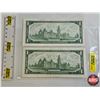 Image 4 : Canada $1 Bills 1967 (2): "GP" Prefix - Beattie/Rasminsky #GP2444799 - Beattie/Rasminsky #GP4832880