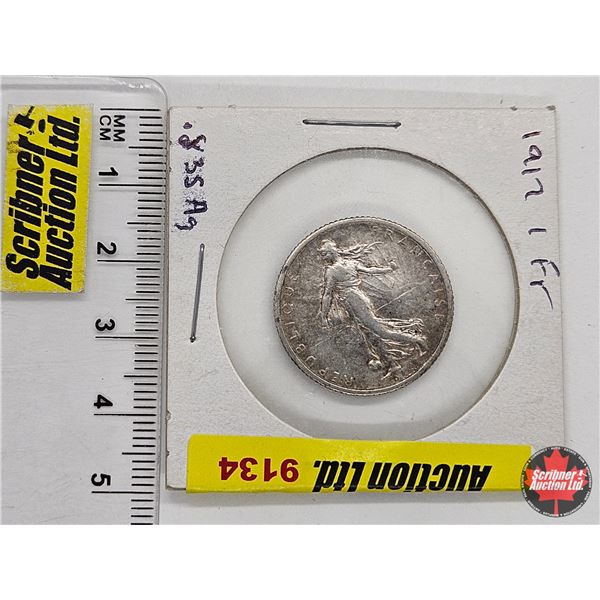 France 1 Francs 1917 (Non-Magnetic)
