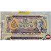 Image 2 : Canada $10 Bills 1971 (3):  - Lawson/Bouey #TV1097702 - Lawson/Bouey #TM2183684 - Bouey/Rasminsky #D