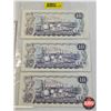 Image 5 : Canada $10 Bills 1971 (3):  - Lawson/Bouey #TV1097702 - Lawson/Bouey #TM2183684 - Bouey/Rasminsky #D