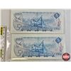 Image 5 : Canada $5 Bills 19721 (4):  - Lawson/Bouey #SN9353173 - Lawson/Bouey #SZ8542924 - Lawson/Bouey #SP29