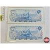 Image 6 : Canada $5 Bills 19721 (4):  - Lawson/Bouey #SN9353173 - Lawson/Bouey #SZ8542924 - Lawson/Bouey #SP29