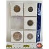 Image 2 : USA Coins (5): - Penny 1943 - Nickel 1943; 1944 - Quarter 1892 - Half Dollar 1964