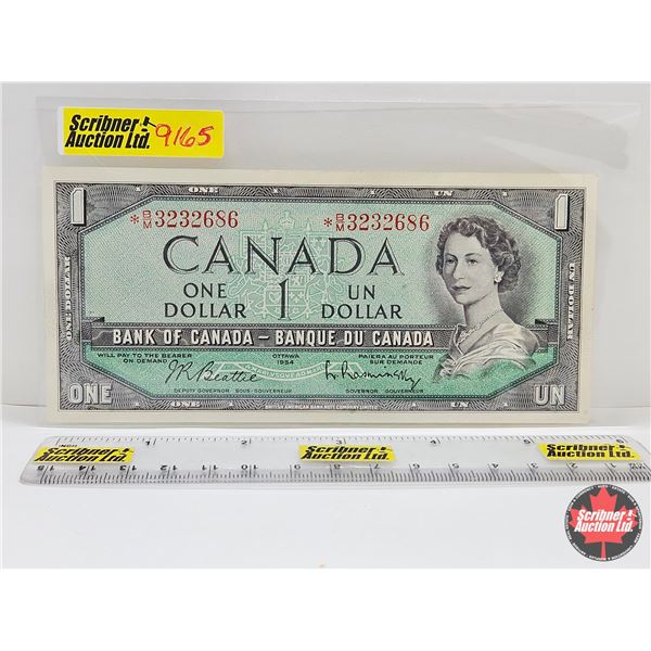 Canada $1 Bill 1954 *Replacement : Beattie/Rasminsky # *BM3232686