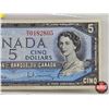 Image 3 : Canada $5 Bill 1954 : Beattie/Rasminsky #BX0182805