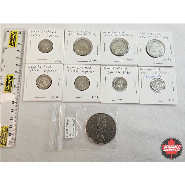 New Zealand & Cook Islands (9) : Variety 1930's & 1940's