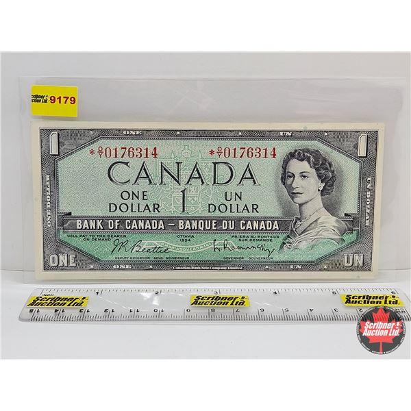 Canada $1 Bill 1954 *Replacement : Beattie/Rasminsky # *OY0176314