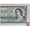 Image 3 : Canada $1 Bill 1954 *Replacement : Beattie/Rasminsky # *OY0176314