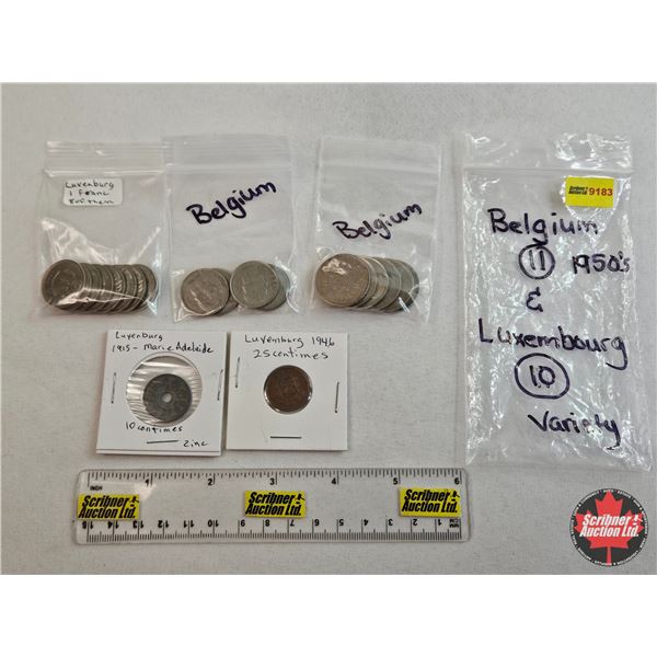 Belgium / Luxembourg Coins (21) : Variety