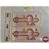 Image 1 : Canada $2 Bills 1986 (2): - Thiessen/Crow #EGM9968087 - Thiessen/Crow #EGN1455544