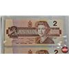 Image 2 : Canada $2 Bills 1986 (2): - Thiessen/Crow #EGM9968087 - Thiessen/Crow #EGN1455544