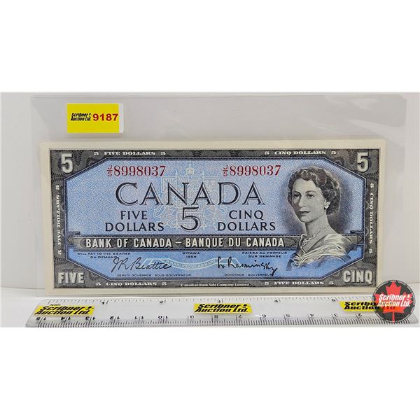 Canada $5 Bill 1954 : Beattie/Rasminsky #JS8998037