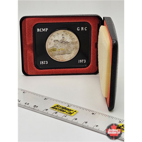 RCM Canada Silver Dollar 1873-1973 RCMP (Black Case)