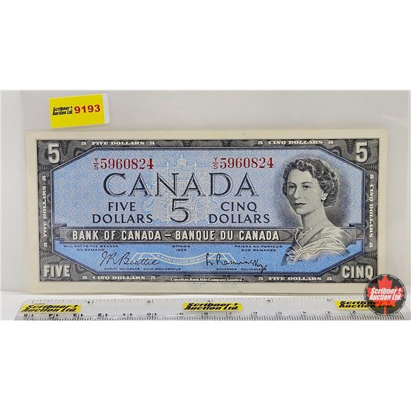 Canada $5 Bill 1954 : Beattie/Rasminsky #YS5960824