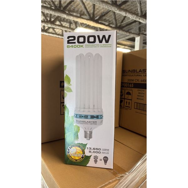 SUNBLASTER 200W 6400K 13,650 LUMENS 8000 HOUR LIFE PROPAGATION/GROW LIGHT - 6 PER BOX