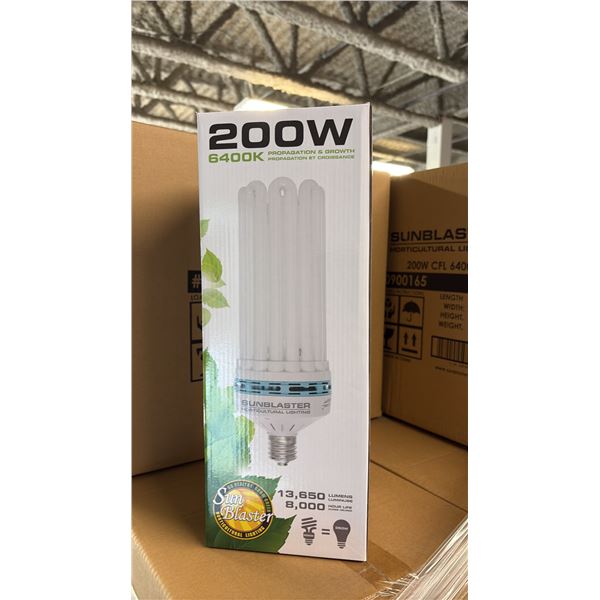 SUNBLASTER 200W 6400K 13,650 LUMENS 8000 HOUR LIFE PROPAGATION/GROW LIGHT - 6 PER BOX