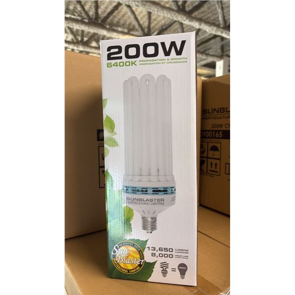 SUNBLASTER 200W 6400K 13,650 LUMENS 8000 HOUR LIFE PROPAGATION/GROW LIGHT - 6 PER BOX
