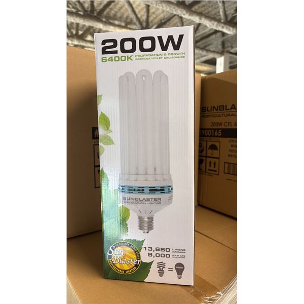 SUNBLASTER 200W 6400K 13,650 LUMENS 8000 HOUR LIFE PROPAGATION/GROW LIGHT - 6 PER BOX