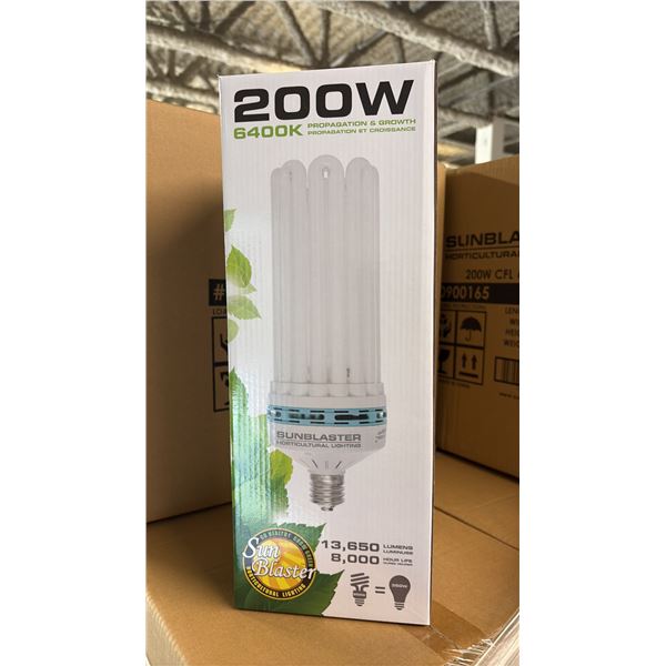 SUNBLASTER 200W 6400K 13,650 LUMENS 8000 HOUR LIFE PROPAGATION/GROW LIGHT - 6 PER BOX