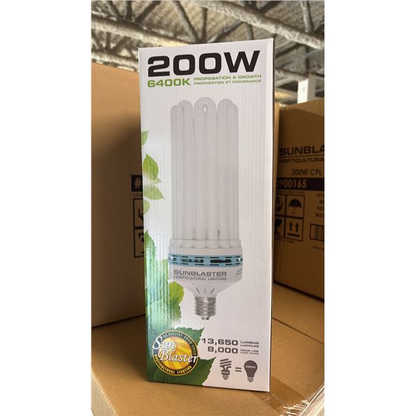 SUNBLASTER 200W 6400K 13,650 LUMENS 8000 HOUR LIFE PROPAGATION/GROW LIGHT - 6 PER BOX