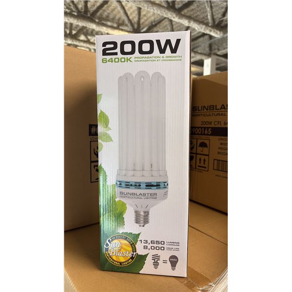 SUNBLASTER 200W 6400K 13,650 LUMENS 8000 HOUR LIFE PROPAGATION/GROW LIGHT - 6 PER BOX