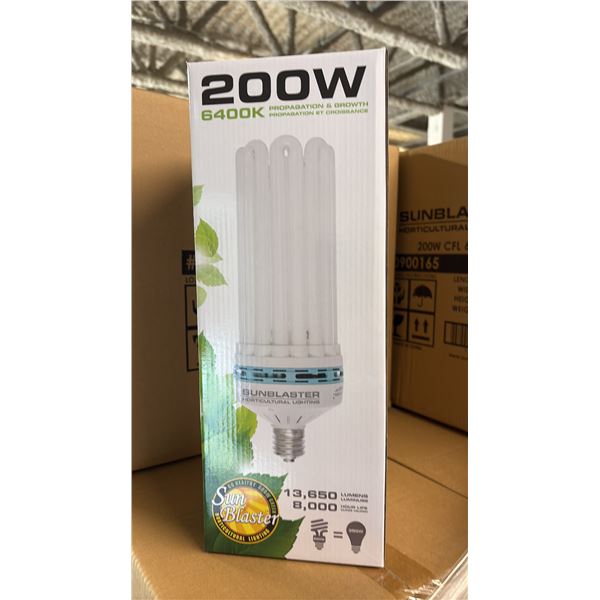 SUNBLASTER 200W 6400K 13,650 LUMENS 8000 HOUR LIFE PROPAGATION/GROW LIGHT - 6 PER BOX