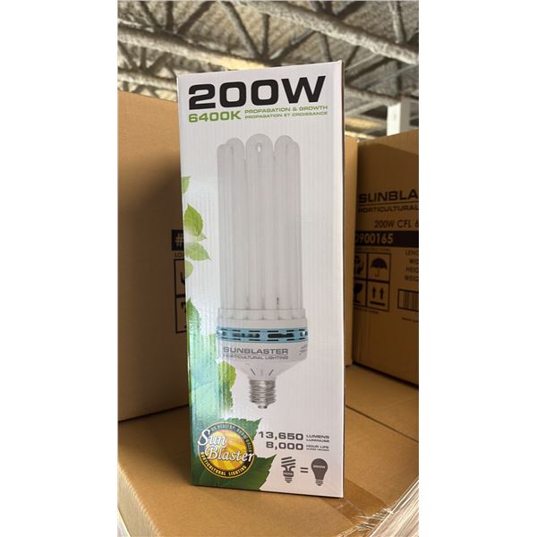 SUNBLASTER 200W 6400K 13,650 LUMENS 8000 HOUR LIFE PROPAGATION/GROW LIGHT - 6 PER BOX