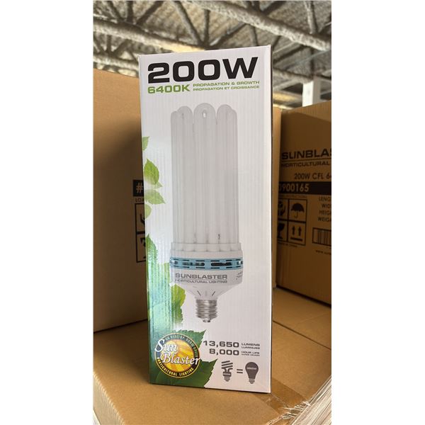 SUNBLASTER 200W 6400K 13,650 LUMENS 8000 HOUR LIFE PROPAGATION/GROW LIGHT - 6 PER BOX
