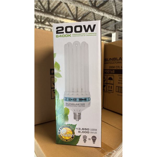 SUNBLASTER 200W 6400K 13,650 LUMENS 8000 HOUR LIFE PROPAGATION/GROW LIGHT - 6 PER BOX
