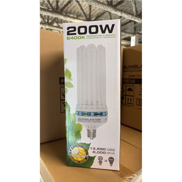 SUNBLASTER 200W 6400K 13,650 LUMENS 8000 HOUR LIFE PROPAGATION/GROW LIGHT - 6 PER BOX