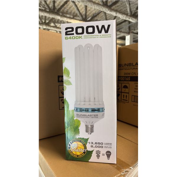 SUNBLASTER 200W 6400K 13,650 LUMENS 8000 HOUR LIFE PROPAGATION/GROW LIGHT - 6 PER BOX