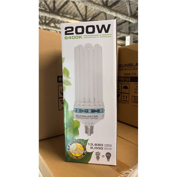 SUNBLASTER 200W 6400K 13,650 LUMENS 8000 HOUR LIFE PROPAGATION/GROW LIGHT- SIX PER BOX