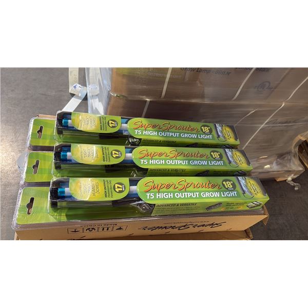 SUPER SPROUTER 18" T5 HIGH OUTPUT FLUORESCENT GROW LIGHT - 24 PER BOX