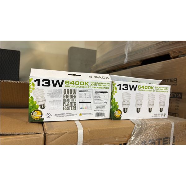 13W, 6400K, PROPAGATION AND GROWTH LIGHT 900 LUMENS, 10,000 HR LIFE - 24 PER BOX
