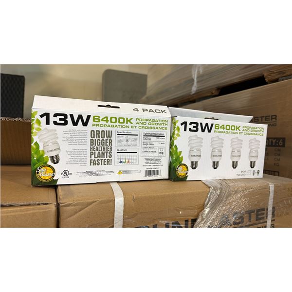 13W, 6400K, PROPAGATION AND GROWTH LIGHT 900 LUMENS, 10,000 HR LIFE - 24 PER BOX