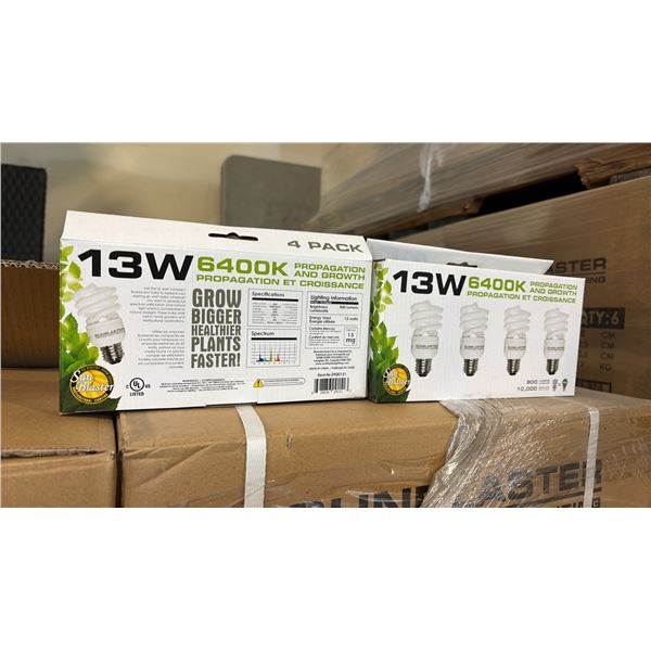 13W, 6400K, PROPAGATION AND GROWTH LIGHT 900 LUMENS, 10,000 HR LIFE - 24 PER BOX