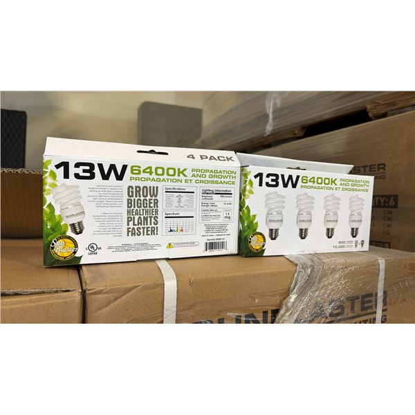 13W, 6400K, PROPAGATION AND GROWTH LIGHT 900 LUMENS, 10,000 HR LIFE - 24 PER BOX