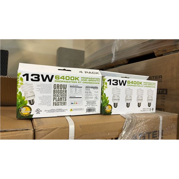 13W, 6400K, PROPAGATION AND GROWTH LIGHT 900 LUMENS, 10,000 HR LIFE - 24 PER BOX